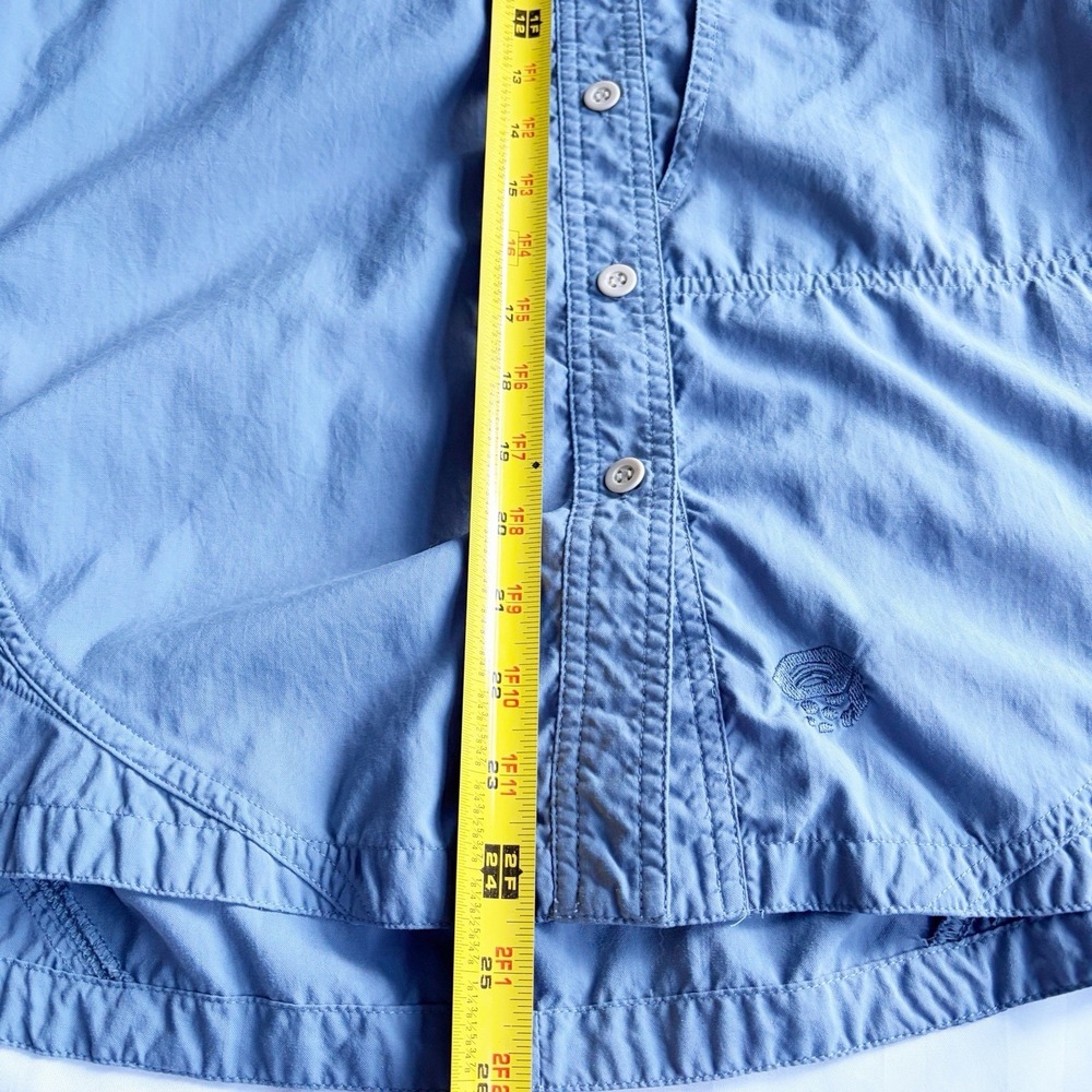 Mountain Hardwear Shirt Women 12 Blue Long Sleeve Button Up Pockets Gorpcore - Picture 6 of 6